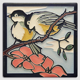 6x6 Spring Chickadees Art Tile
