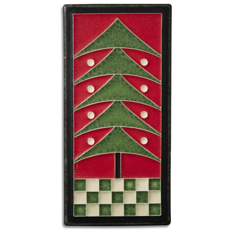 4x8 Dard Hunter Tree Art Tile - Red