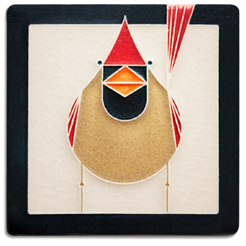 4x4 Female Cardinal Art Tile