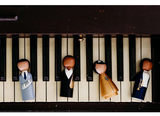 Jazz Cats Wooden Dolls