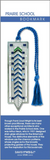 Prairie School Stained Glass Metal Bookmark