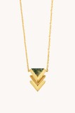 FLW Tree of Life Gold Necklace - Moss