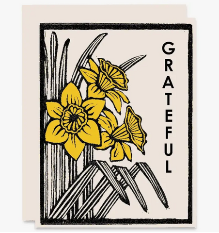 Grateful Daffodils Gratitude Card