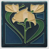 4x4 Freesia - Indigo Art Tile