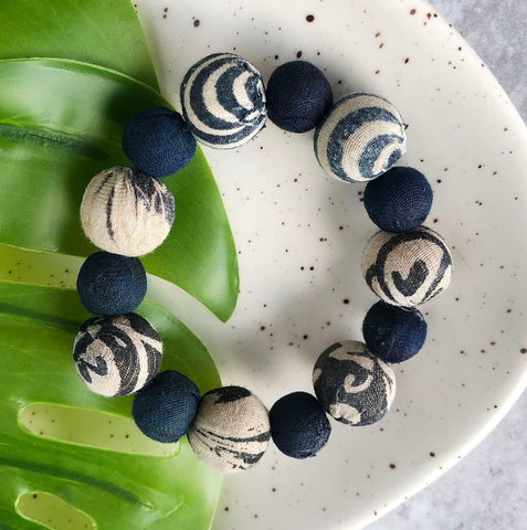 Kantha Indigo Bauble Bracelet