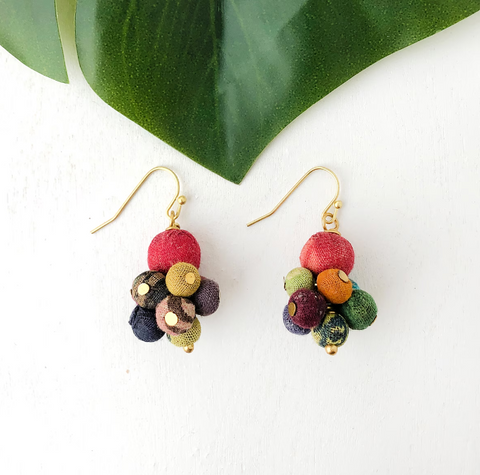 Kantha Drop Earrings