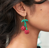 Kantha Cherry Earrings