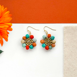 Kantha Capri Sunflower Earrings