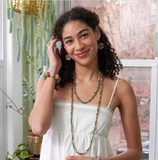 Kantha Capri Sunflower Earrings
