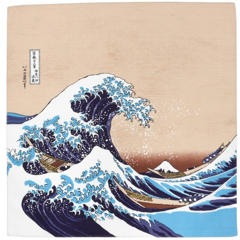 Furoshiki Hokusai 19.75" Sq.