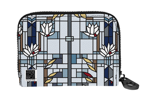 FLW Water Lilies RFID Zipper Wallet