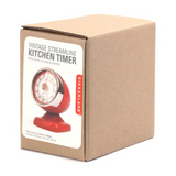 Vintage Streamline Kitchen Timer - Red