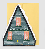 Blue Cottage Card - Winter Cottage Collection