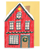 Red Cottage Card - Winter Cottage Collection