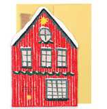 Red Cottage Card - Winter Cottage Collection