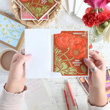 Red Poppies Thinking of You Friendship Card