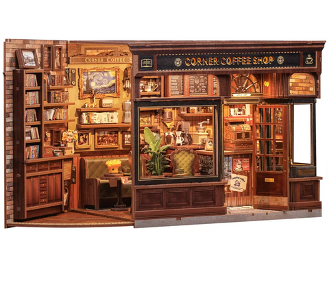 DIY Book Nook Kit - Corner Coffee Shop