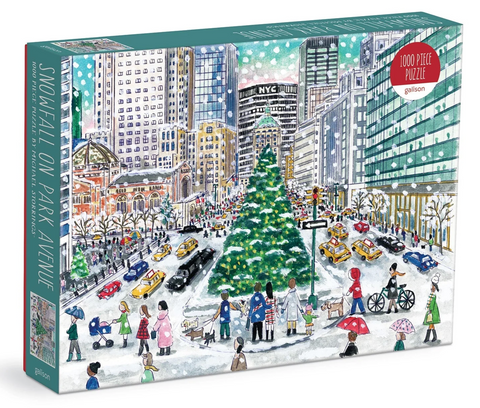 Michael Storrings Snowfall on Park Avenue 1000 Piece Puzzle
