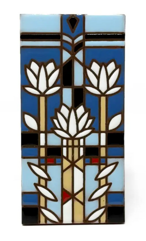 3x6 FLW Waterlilies Ceramic Tile