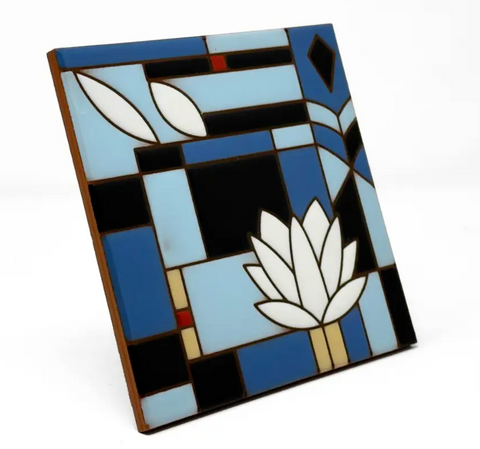 6x6 FLW Waterlilies Ceramic Tile