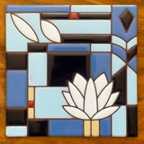 6x6 FLW Waterlilies Ceramic Tile