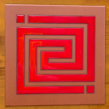 6x6 FLW Whirling Arrow Ceramic Tile - Terra Cotta