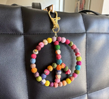 Kantha Peace Symbol Keychain Bag Clip