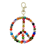 Kantha Peace Symbol Keychain Bag Clip