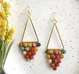 Kantha Reflective Chandelier Earrings