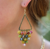 Kantha Reflective Chandelier Earrings