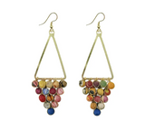 Kantha Reflective Chandelier Earrings