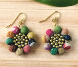 Kantha Sunflower Earrings