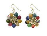 Kantha Sunflower Earrings