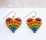 Rainbow Heart Milieu Earrings