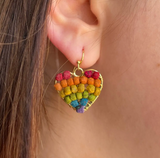 Rainbow Heart Milieu Earrings