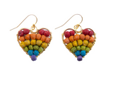 Rainbow Heart Milieu Earrings
