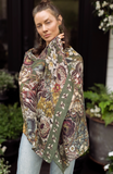 Love Grows Wild Floral Scarf with Bees