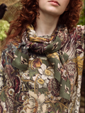 Love Grows Wild Floral Scarf with Bees