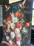 Flight of Fancy Floral Scarf with Hummingbirds Print