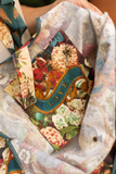 Stay Gold Boho Linen Tote Bag with Rabbits, Flowers, and Bees