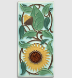 4x8 Sunflower Art Tile - Light Blue