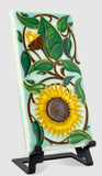 4x8 Sunflower Art Tile - Light Blue