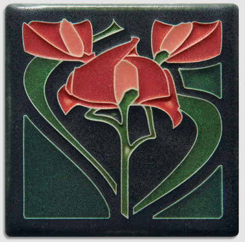 4x4 Freesia - Red Art Tile