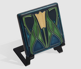 4x4 Lotus Art Tile - Indigo