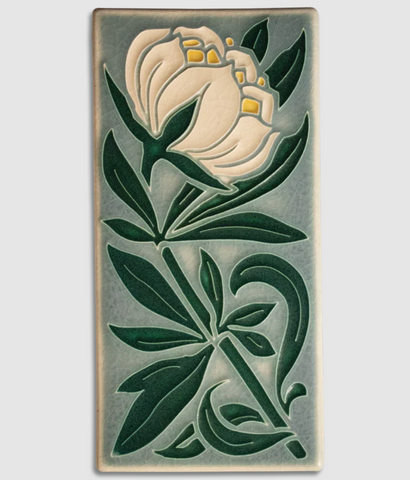 4x8 Peony Art Tile - Stormy