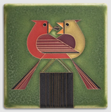 6x6 Redbird Romance Art Tile