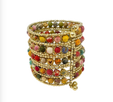 Kantha Beaded Grid Cuff