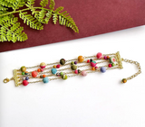 Kantha Sprinkled Chains Bracelet