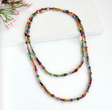 Scrolled & Dotted Kantha Necklace