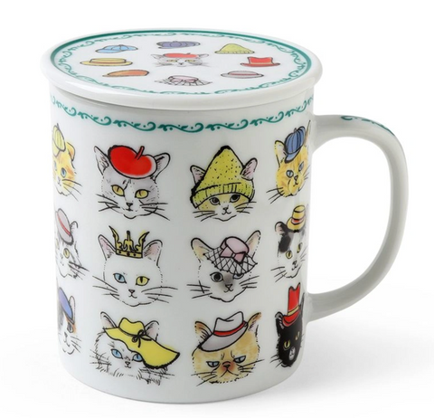 Cats in Hats Mug with Lid